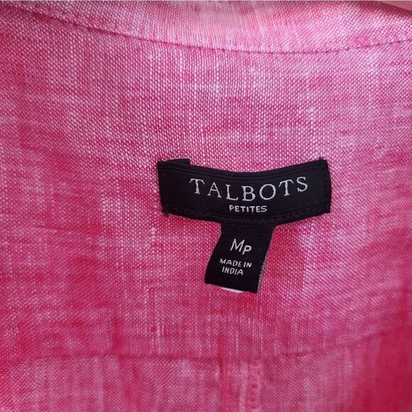 Talbots linen button down shirt blouse - Picture 3 of 9
